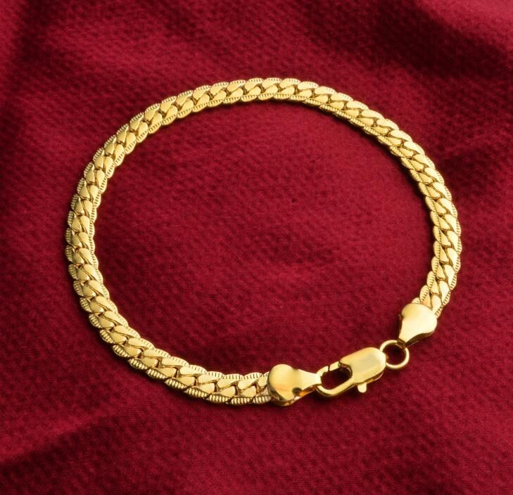 5mm gold-plated side bracelet