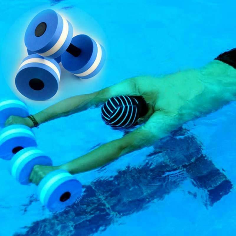 swim barbell float
