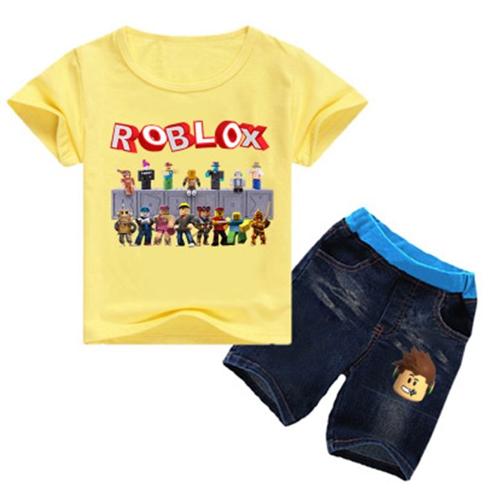 2020 Roblox Summer Cotton T Shirt Short Pants 2020 Baby Boys Girls Cotton Clothing Sets Clothes Set Outfits Sportswear From Fang02 13 03 Dhgate Com - roblox plain yellow pants