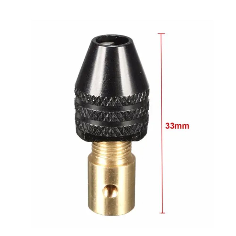TOSSPER Latón de 3 mm de Tres levas Centro del Eje portabrocas Mini Duradero 0.3-3.5mm Abrazadera