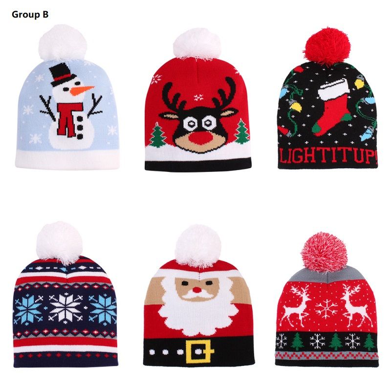 Christmas Hat Winter Knitted Warm Baby 