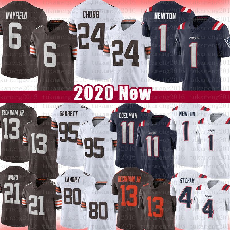 2020 1 Cam Newton 24 Nick Chubb Baker Mayfield Odell Beckham Jr Jersey Julian Edelman Garrett Stidham New Cleveland 13 Brown England 13 Patriot From Tukameng2016 16 6 Dhgate Com