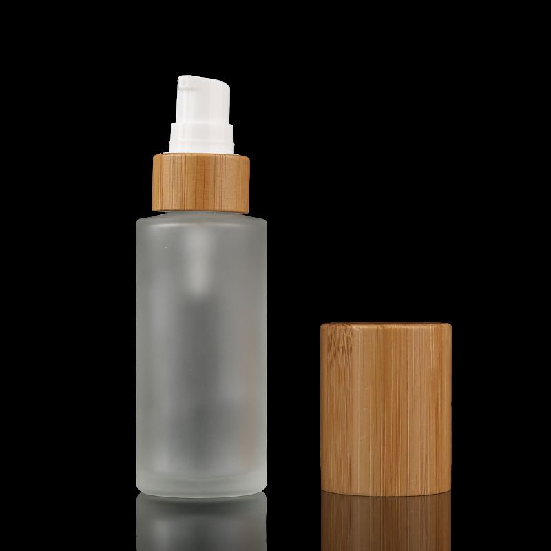 30 ml bamboe pomp cap glasflessen