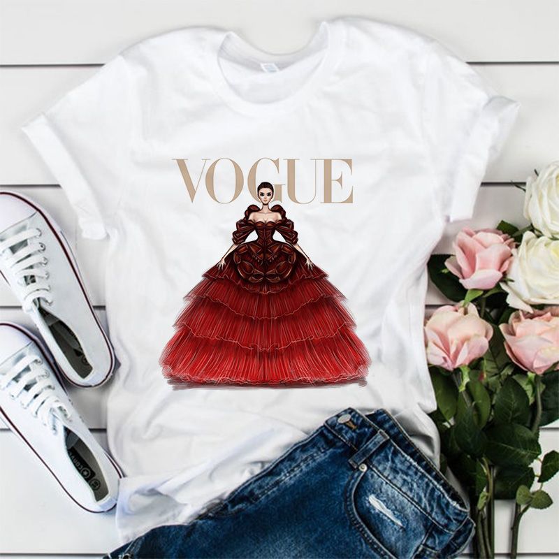 Fashion Girl Print Mujer Grunge Camiseta Vogue Camiseta De La De Dibujos Divertido Tops Camisas 90s Camiseta Nuevo Gráfico Tshirt De 7,11 € | DHgate