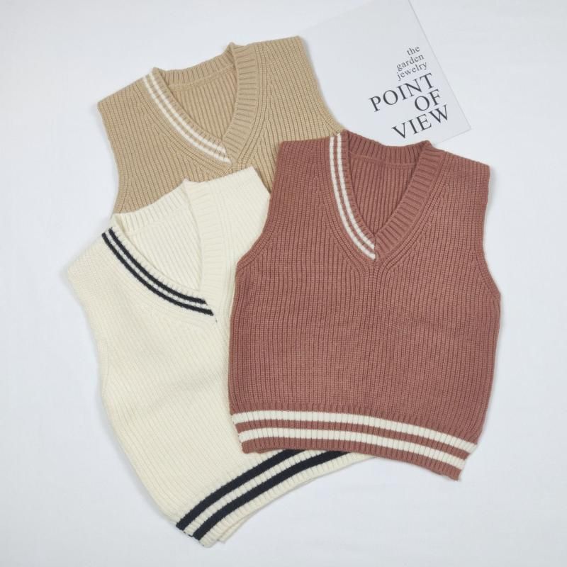 korean knitted vest