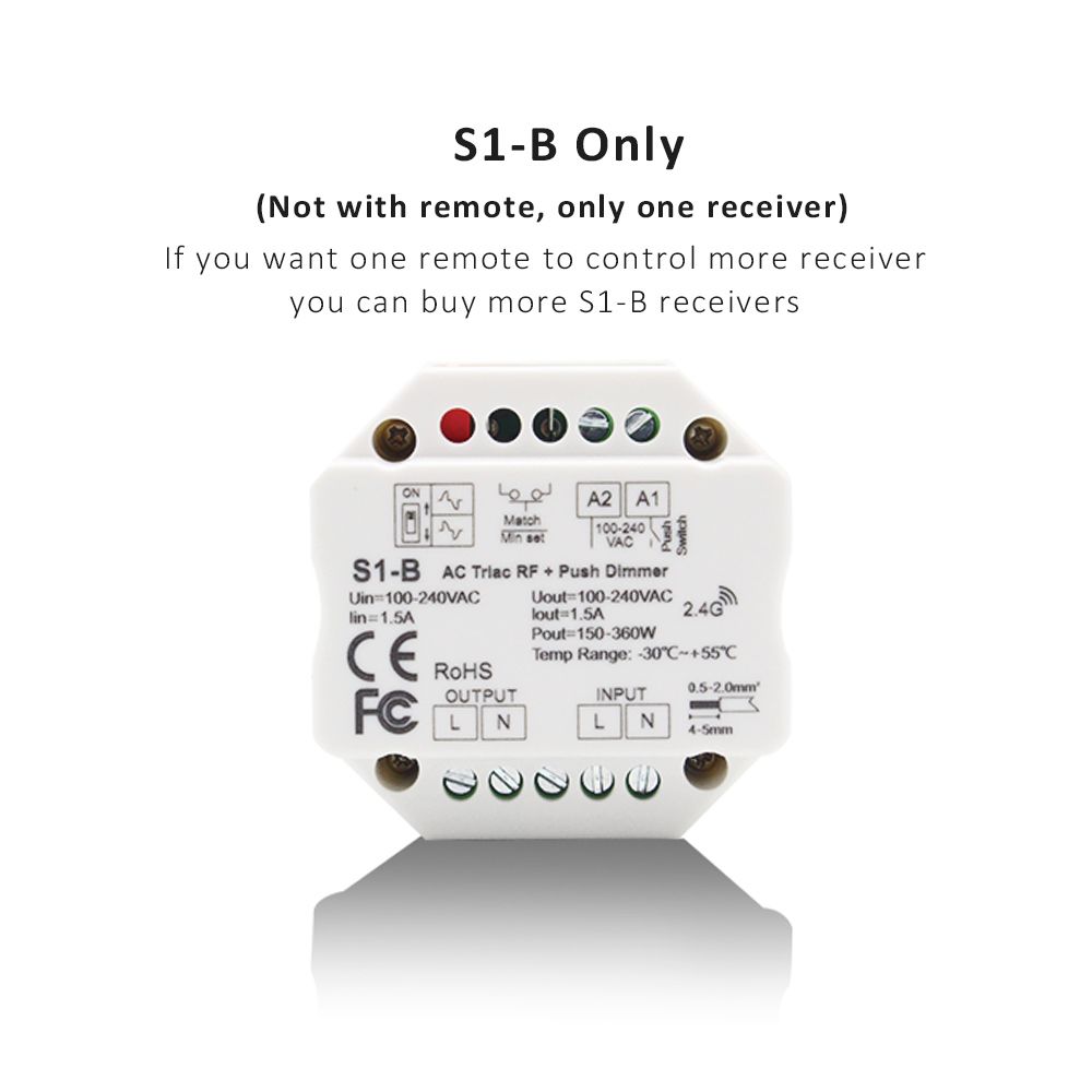 LED Dimmer 220V 110V 230V AC Dimmer 2.4G RF Remote Control Smart Wifi S1 B Push Switch Dimmer For Lamp 220v From Jeromepeng, | DHgate.Com