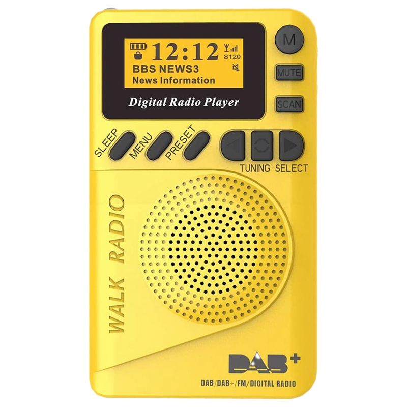 Pocket Radio Portable DAB Digital Radio Rechargeable FM LCD Display