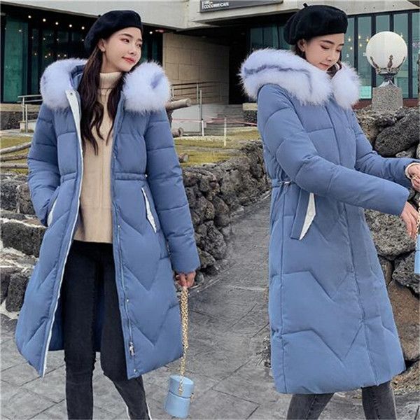 Inverno nuovo collo di pelliccia con cappuccio di Down cotone imbottito  sottile lunga del cappotto del rivestimento delle donne Giubbotti pesanti  cappotti Outwear Cappotti 2022 Da undefined, 56,9 € | DHgate Mobile