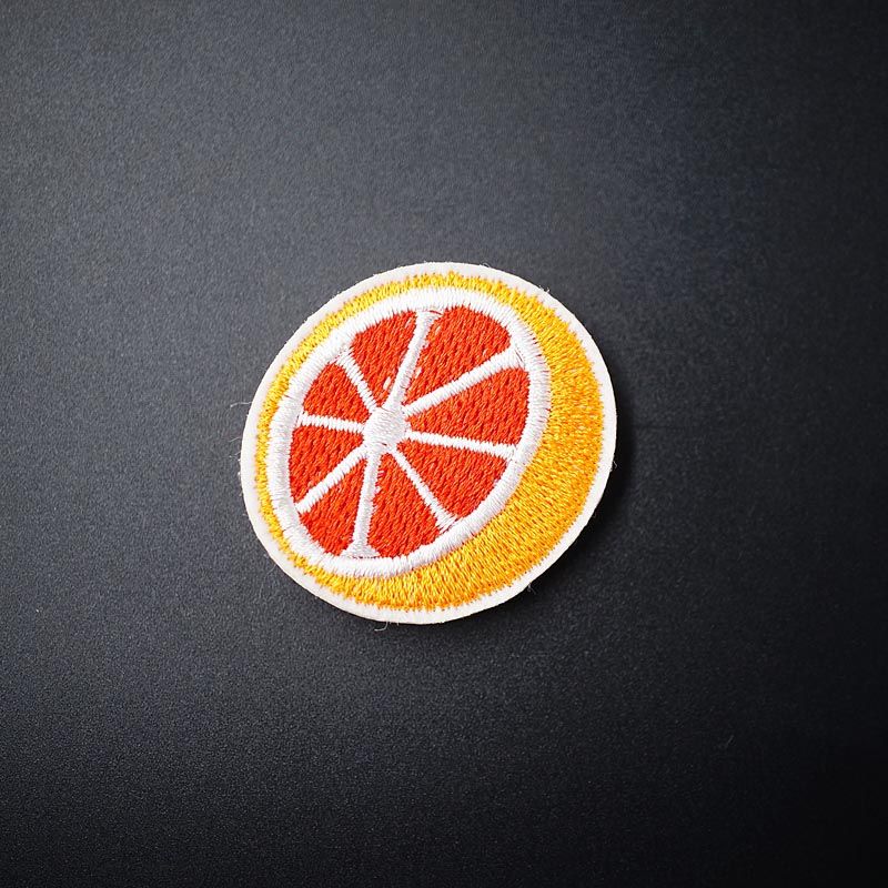 Orange (Size:3.7X4.0cm) DIY Cloth Badges Mend Decorate Patches Jeans Jackets Bag Clothes Apparel Sewing Decoration Applique