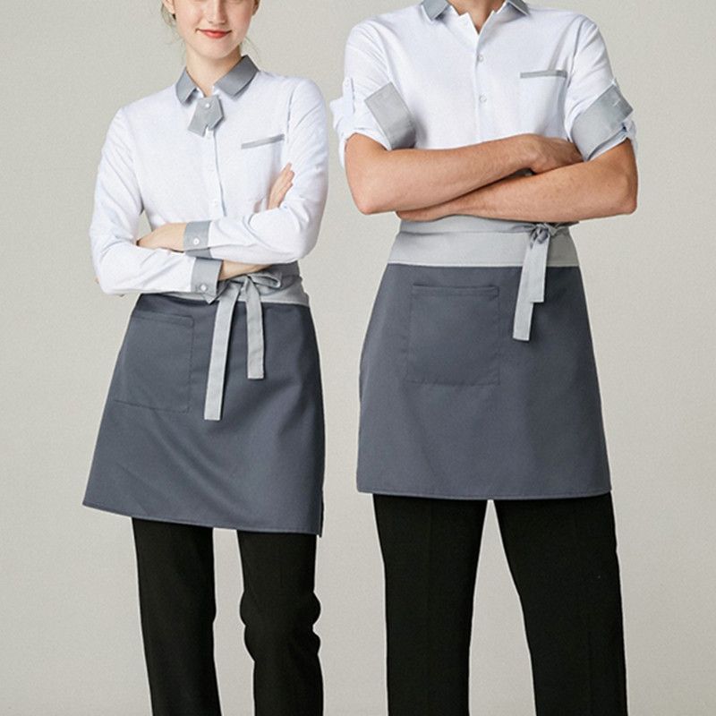 Poly Cotton Waist Apron & Catering Shirt Barista Bartender Waiter
