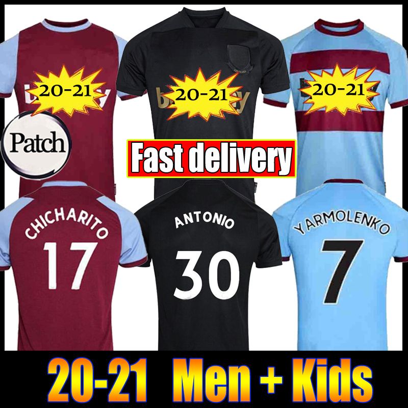 2020 Men + Kids 20 21 West Home Soccer Jerseys 2020 2021 ...