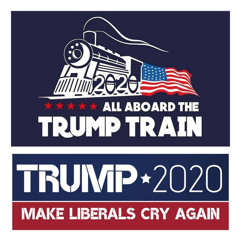 All Aboard The Donald Trump Train President Bumper Sticker 