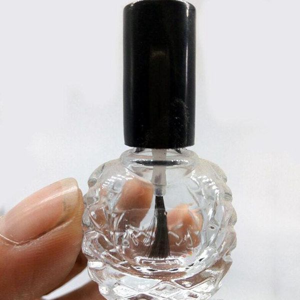 2021 10ml Empty Nail Polish Bottle With Black Small Brush Nail Art