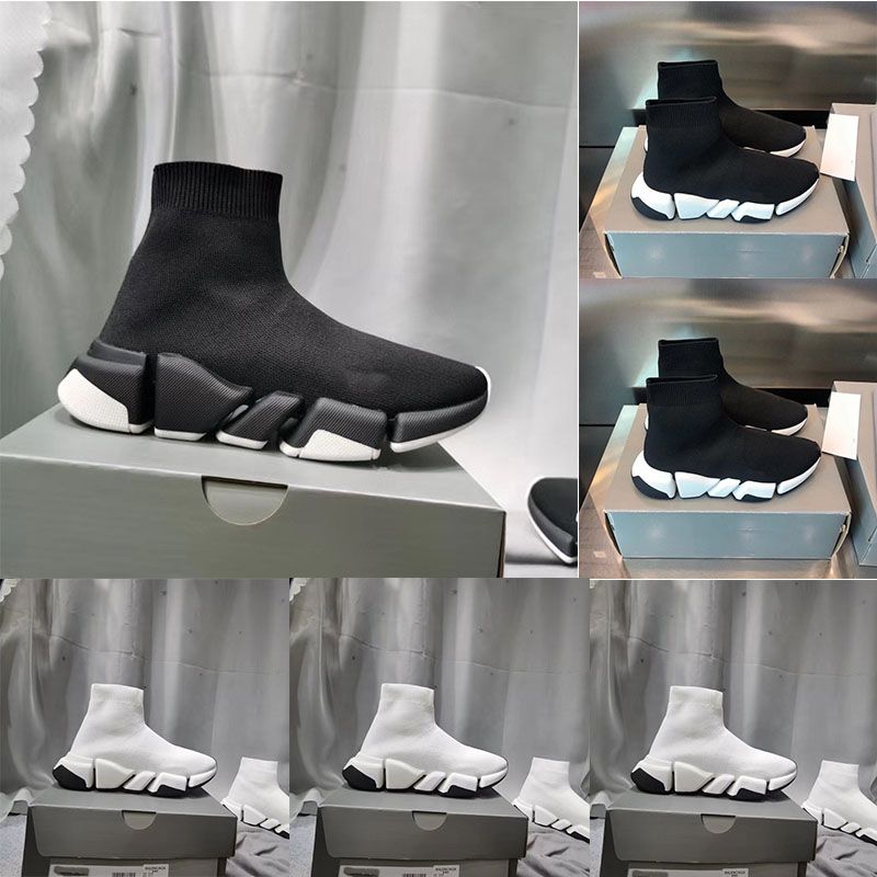 New Designer Shoes Speed Trainer Platform Casual Three Pairs Of Socks Red Blue White Flat Bottom 