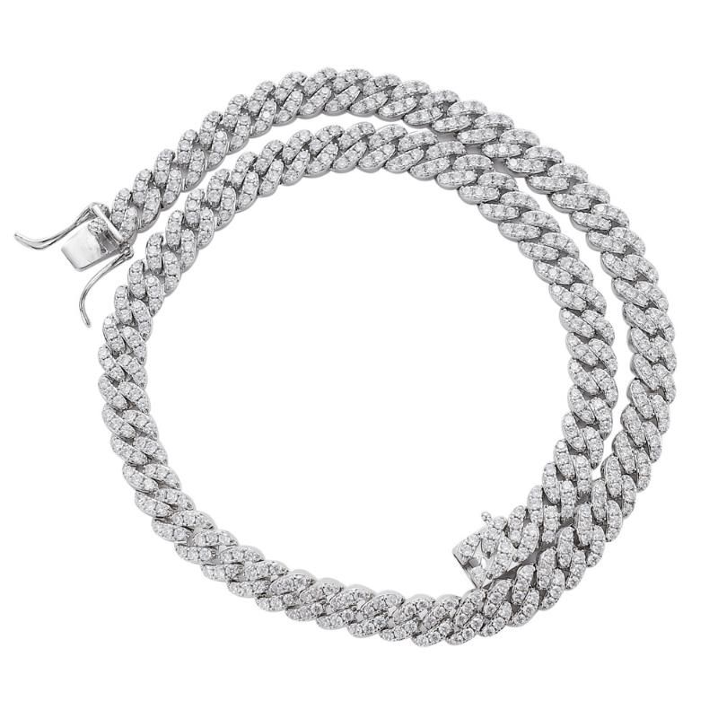 Collier en argent de 8 mm de largeur 7 pouces