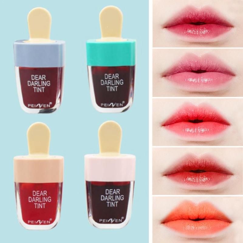 5 unids / set estilo coreano lindo helado labio tinte maquillaje humectante  lipgloss cosmético labio líquido brillante