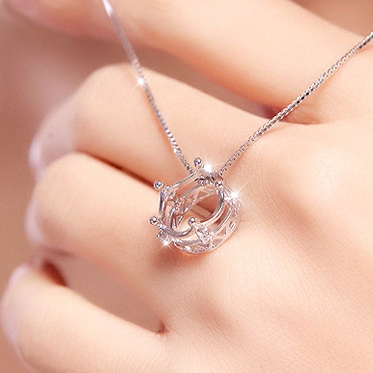 Anillo de la corona de la reina de calidad Collares Colgante para las mujeres de las señoras Enteros cadena de joyería de la boda collares regalo de compromiso