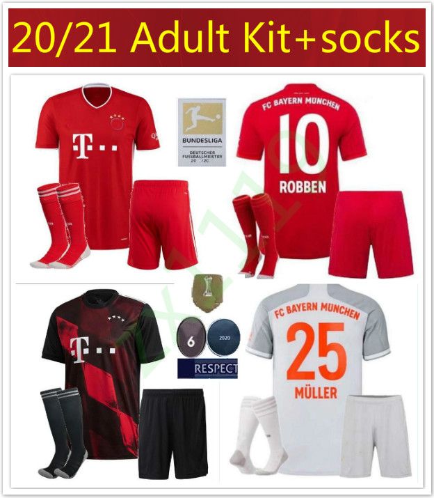 2021 2020 2021 Bayern Munich Soccer Jersey Adult Kit Lewandowski Muller Football Shirt Men Munchen 2020 21 Full Kit With Socks From Zx1119 9 33 Dhgate Com