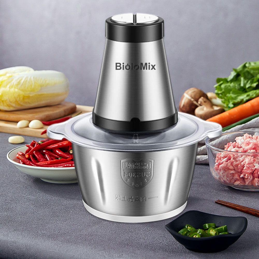 2020 2 Speeds 500W Stainless Steel 2L Capacity Electric Chopper Meat