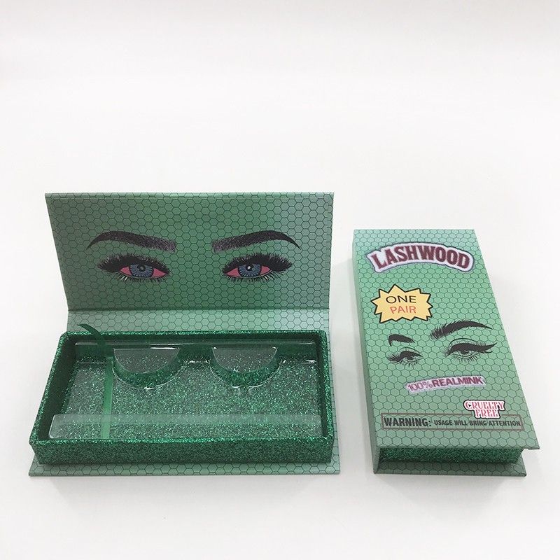 Grüne leere lashwood Box