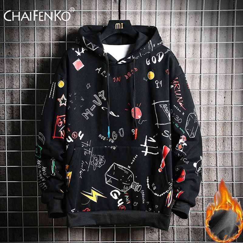 Sudaderas con capucha para hombre Chaifenko Hip Hop Men 2021 Otoño Moda Skateboards Casual masculina