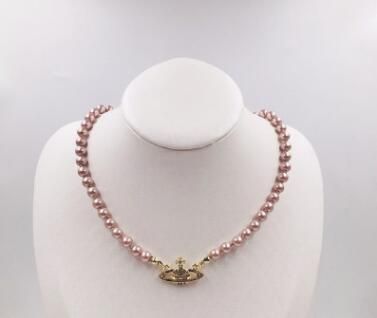 Brun Pearl Saturn Necklace