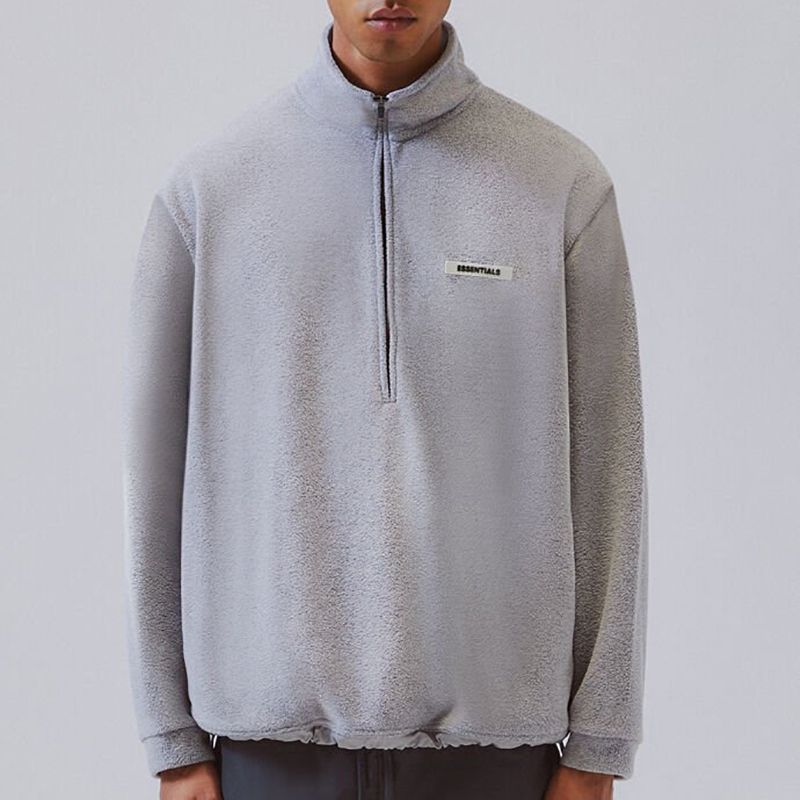 fear of god essentials polar half zip fleece