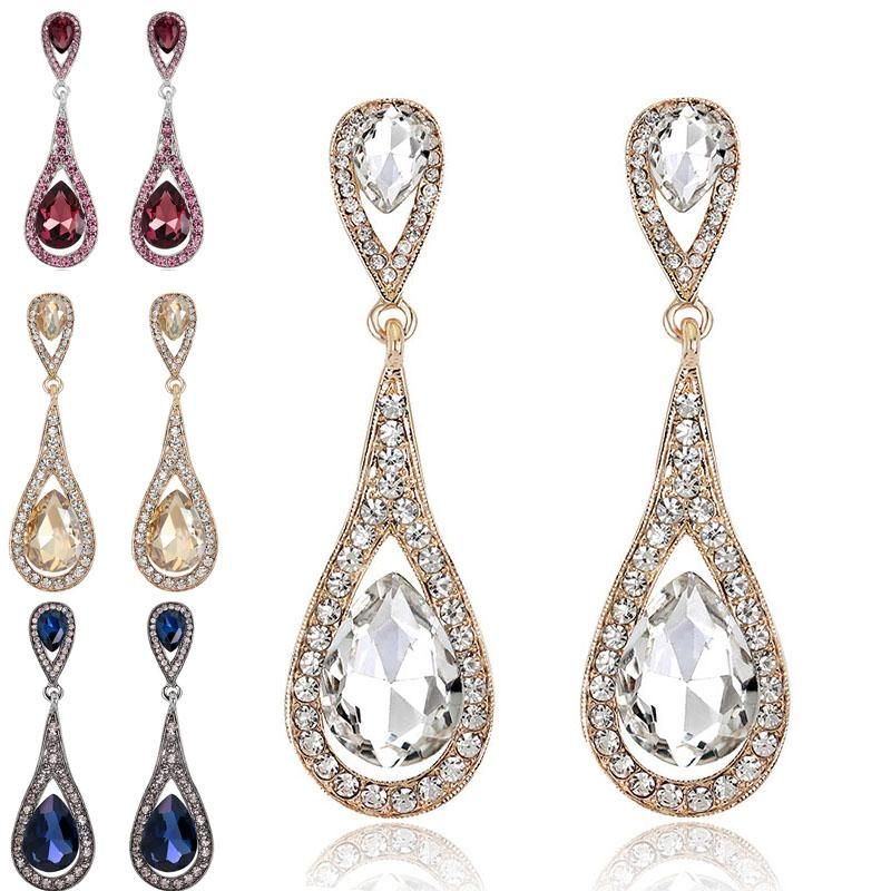 Pequeña Rosa Y Oro Diamante Cristal Pendientes con Calavera de arco