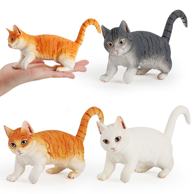 Acheter Pas Cher 3 Jeux De Simulation Ornements Pour Animaux De Compagnie Modele Animal Chat Solide Blanc Chat Orange Chat Blanc Gris Grands Animaux Sauvages Du 24 71 Fr Dhgate