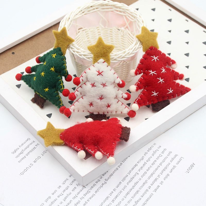 Árvore de Natal DIY pingente pequeno criativa feltro de lã presentes de Natal Artesanato Coroa de Árvore de Natal DIY pingente pequeno criativa feltro de lã presentes de Natal Artesanato Coroa de