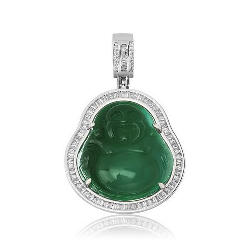 Zilver groen met 24 inch touwketting