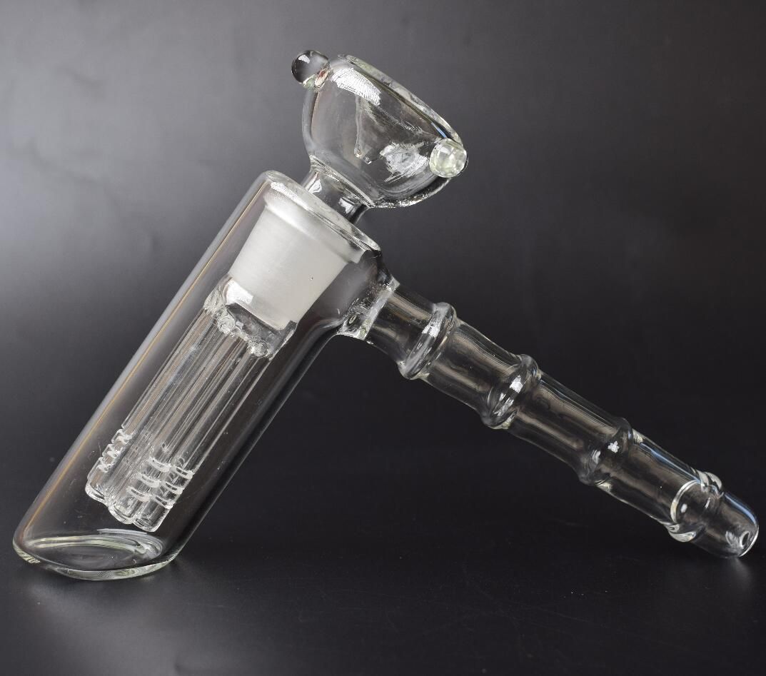 2021 DHL Glass Hammer Bubblers 6 Tree Arm Perc Glass Percolator Hammer Bubbler Pipe Glass
