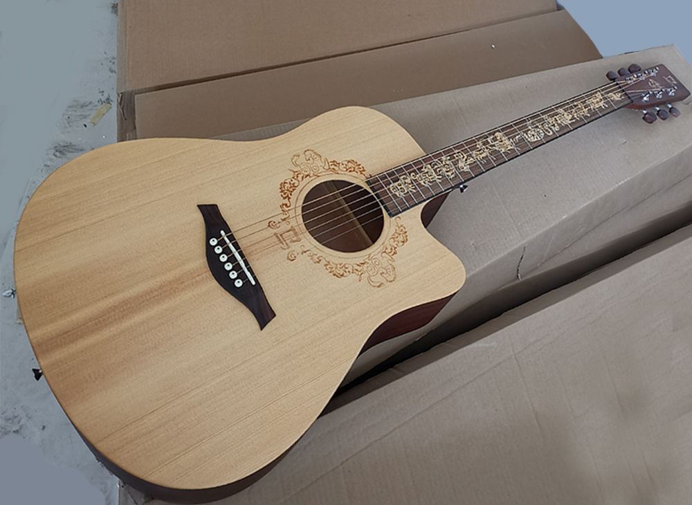Compra Venta Directa De Fábrica 41 Guitarra Acústica Del Zodiaco Chino Con  Patrón De Caballo, Freboard De Palisandro, Caoba Hacia Atrás / Lado Barato  | Entrega Rápida Y Calidad | Es.Dhgate