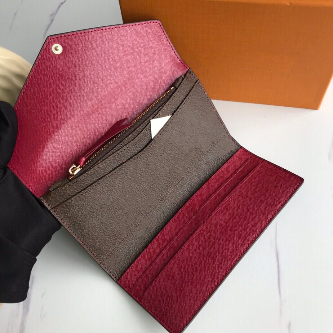 PORTEFEUILLE SARAH WALLET Women Classic Envelope Style Long Wallet Purse  Credit Card With Gift Box M60708 From Alexlvxury, $32.5