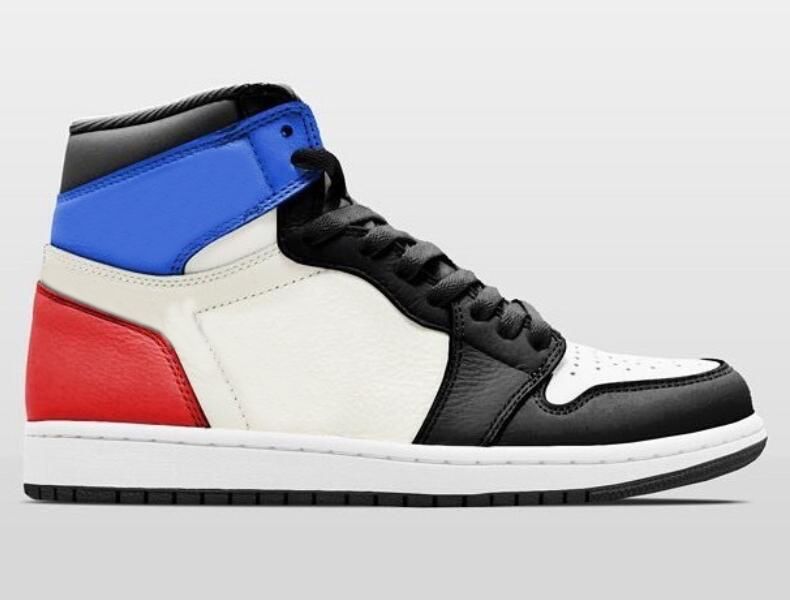 black red and blue jordan 1s