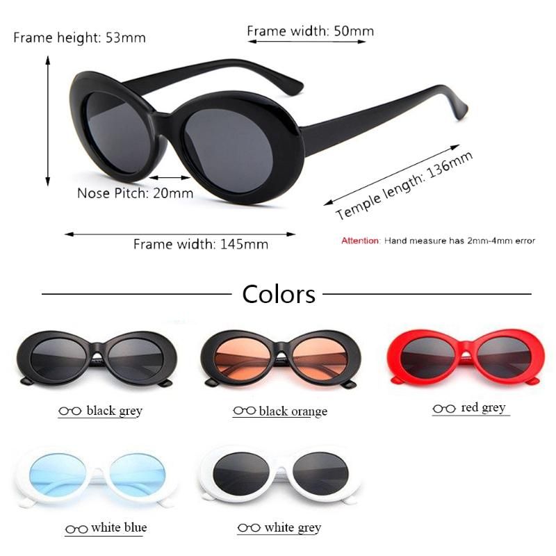 Yameize Nirvana Kurt Cobain Glasses Oval Sunglasses Ladies Yameize Nirvana Kurt Cobain Glasses Oval Sunglasses Ladies