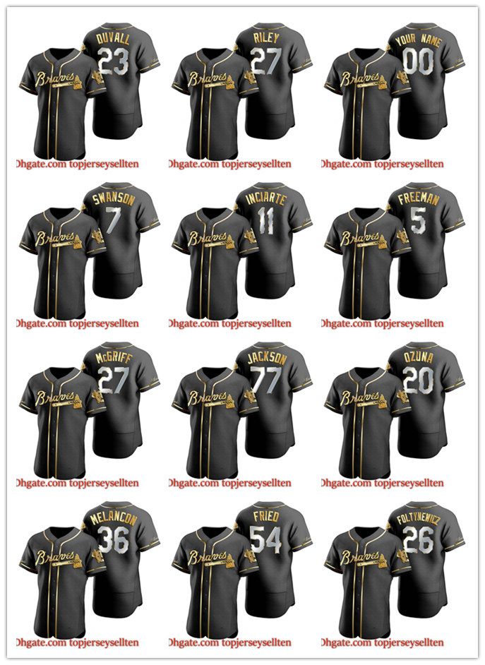 black and gold braves jersey