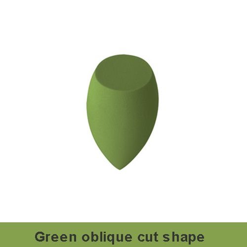 Green oblique cut shape