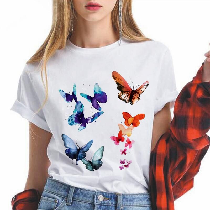 tee shirt papillon femme