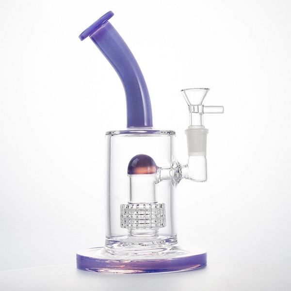 purple bong with bowl