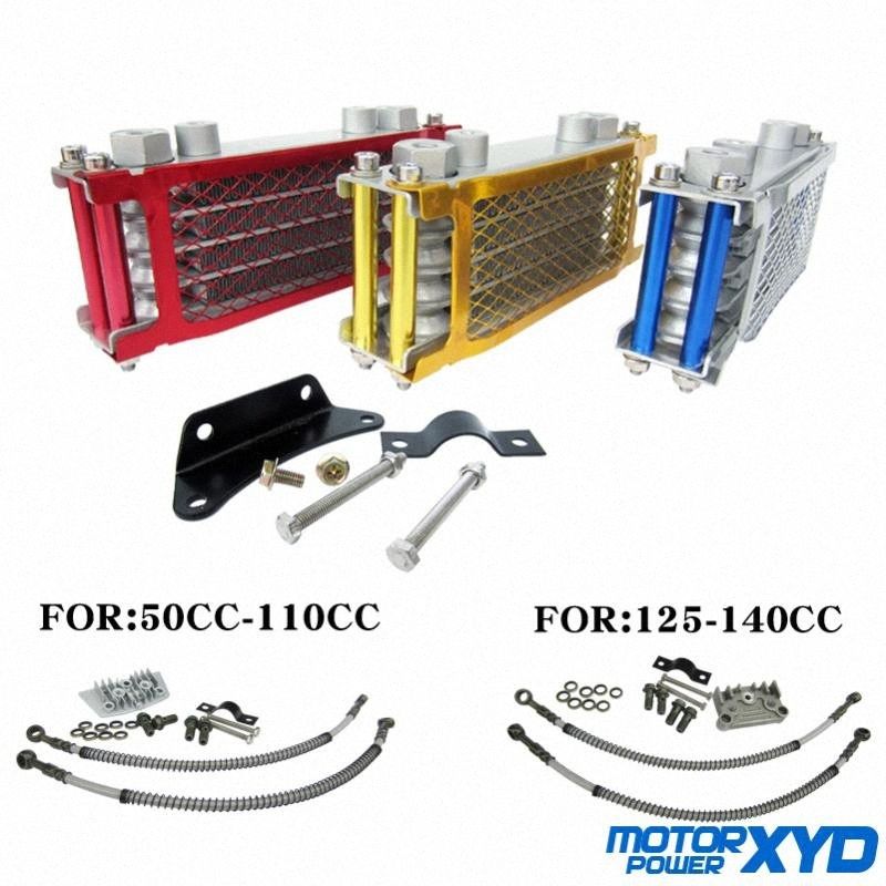 Motorcycle Oil Cooling Cooler Radiator Oil Cooler Set For 50cc 70cc