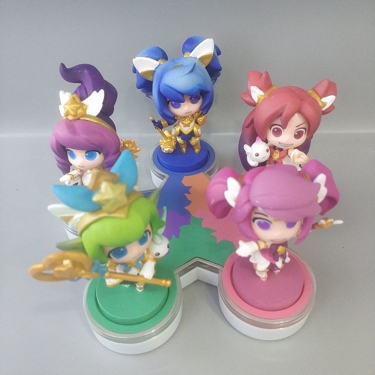 7cm Cartoon Anime Action Figure 5pcs/set Magic Girls Jinx Lux LuLu Janna Q Ver Model 7cm Cartoon Anime Action Figure 5pcs/set Magic Girls Jinx Lux LuLu Janna Q Ver Model