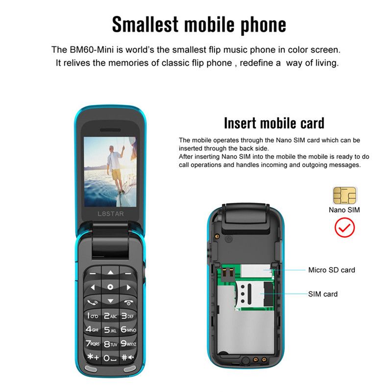 2020 New Keypad Phone,Mini Unlocked Cell Phone Dual-Band 1.3 inch Keypad Phone Dual SIM 4500Mah Battery Mobile Phone Smartphone,300mAh Big Capacity Battery Red