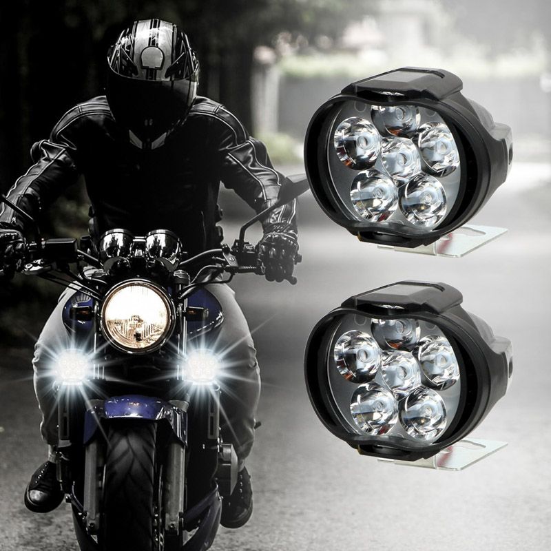 2020 Motorcycles Headlight 6500k White Super Bright 6 LED Working Spot