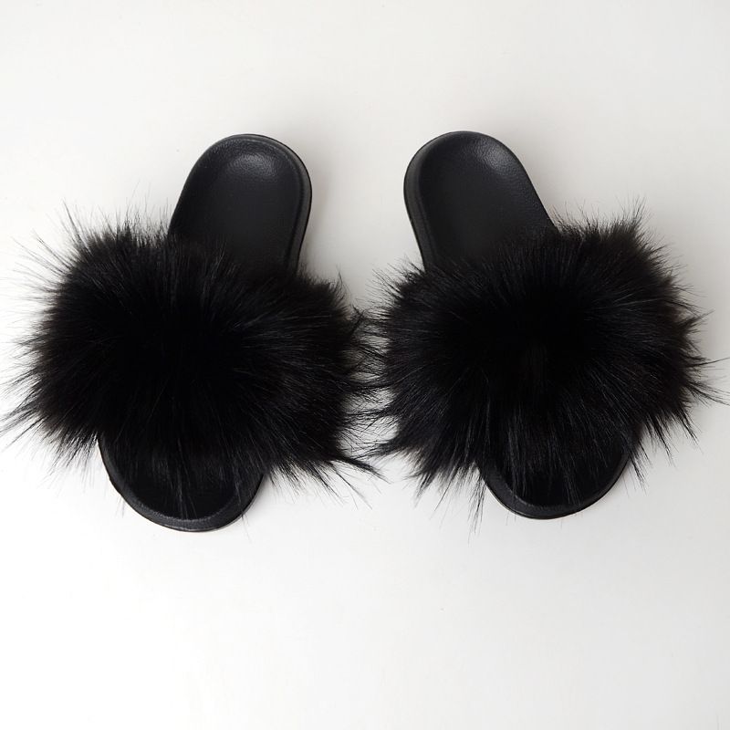 FAUX FUR BALCK