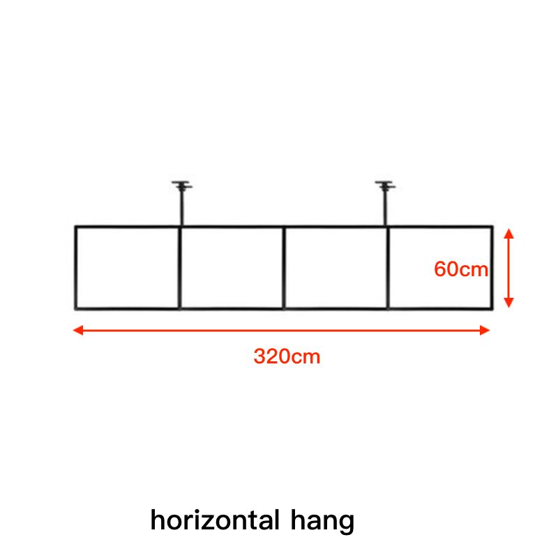 4 piece horizontal hang