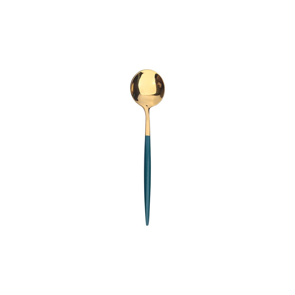 Green gold tea spoon