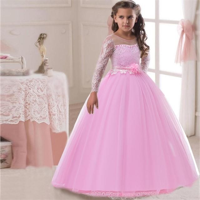 de niña niños para niñas vestido de novia elegante princesa vestido fiesta de la