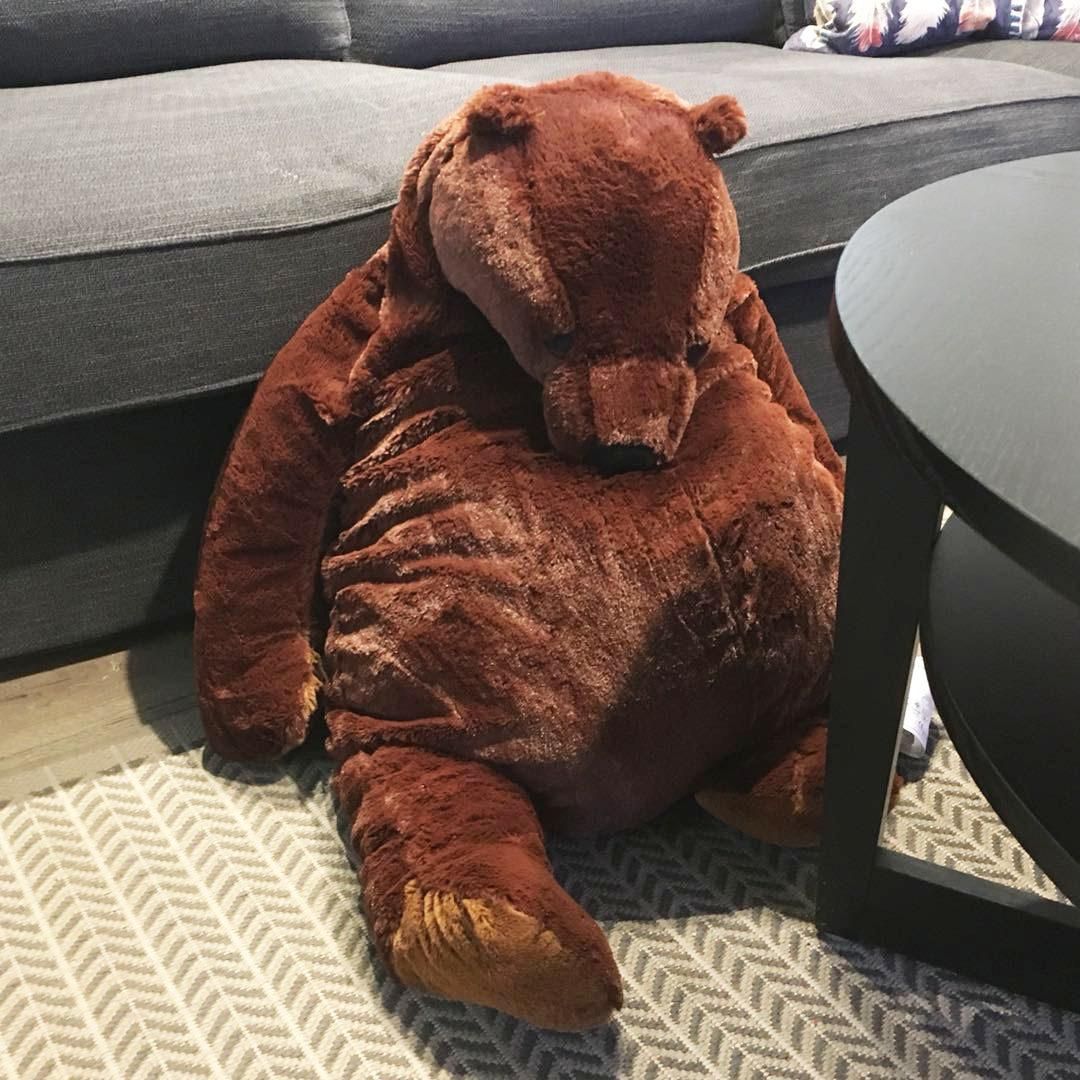 100cm giant simulation DJUNGELSKOG bear toy Brown Teddy Bear Stuffed Animal Toys 