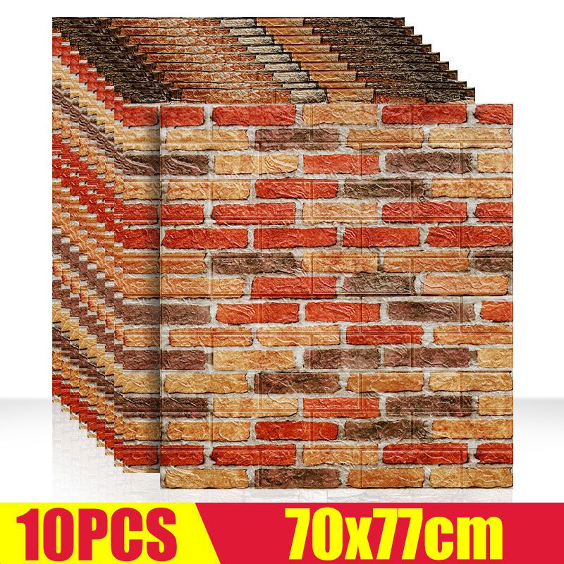 Czerwony Retro Brick-10pcs (70x77cm)